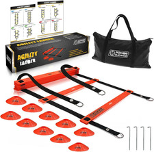 Agility Ladder 20 Feet with Cones for Speed Agility Training  Quick Footwork