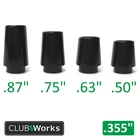 Premium Collared Golf Club Ferrule - Irons & hybrid ferrules -  .355"  - 4 sizes
