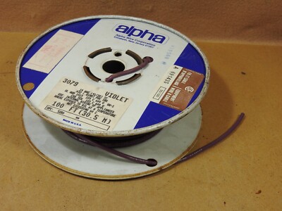 Partial 1000' Roll - ALPHA 3079 Hook Up Wire, 14 AWG, PVC Ins, Violet