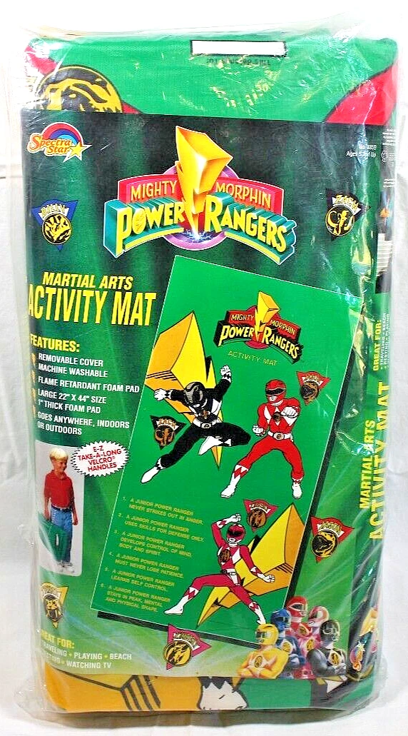 Mighty Morphin Power Rangers Martial Art Activity Mat - Outdoor Play Napmat Nap