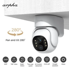 ARPHA Wireless 2MP HD Security Camera Pan & Tilt WiFi Human Tracking Outdoor Cam