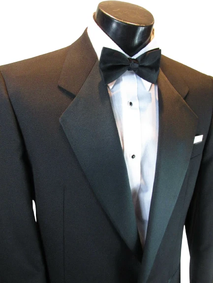 ALL SIZES 40 L Black Wool Tuxedo Coat Pants Shirt Vest tie Complete Tux Mason - Image 2 of 4