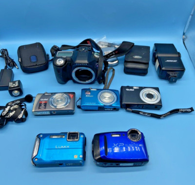 #SE4280# Fujifilm FinePix XP120, Nikon S2700, Pentax, Rollei *ungeprüft*Konvolut