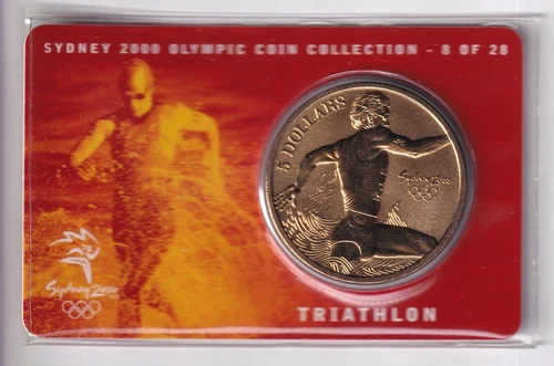 AUSTRALIAN: 2000 $5 SYDNEY OLYMPIC COIN COLLECTION TRIATHLON - 8 OF 28 #PL1691