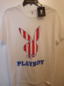 white playboy tee