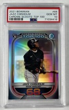 Jazz Chisholm 2021 Bowman Chrome Scouts’ Top 100 Refractor Rookie Marlins PSA 10