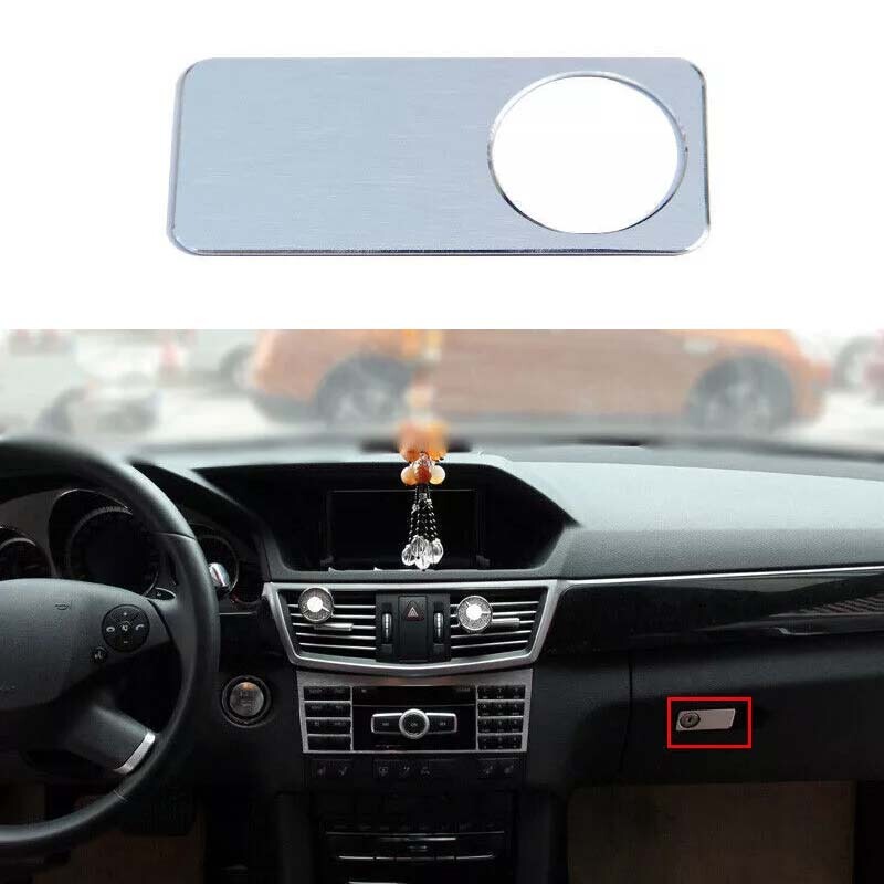 Panel Trim For Benz GLK 2009-15 Storage Box Handle Silver Aluminum Car Co-Pilot