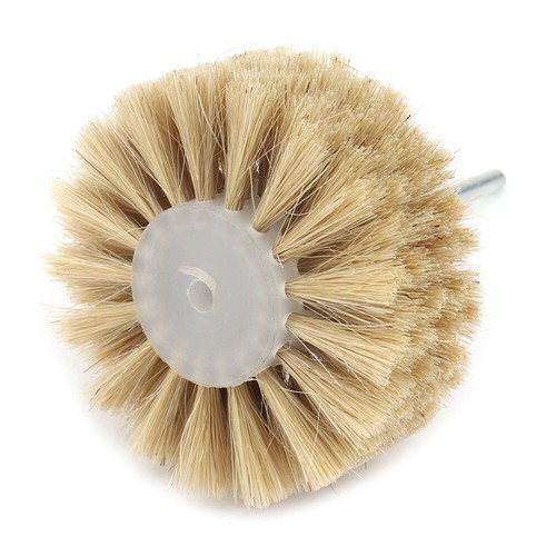 Horse Hair Polishing Wheel Brush Buffing Abrasive Rotary Tool with 1/4" Handle - Picture 8 of 22