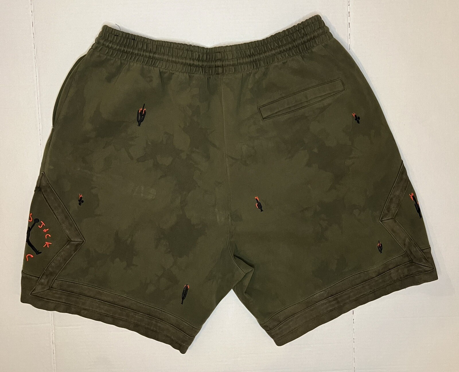 Travis Scott Jordan Washed Suede Shorts Olive Size XL | eBay