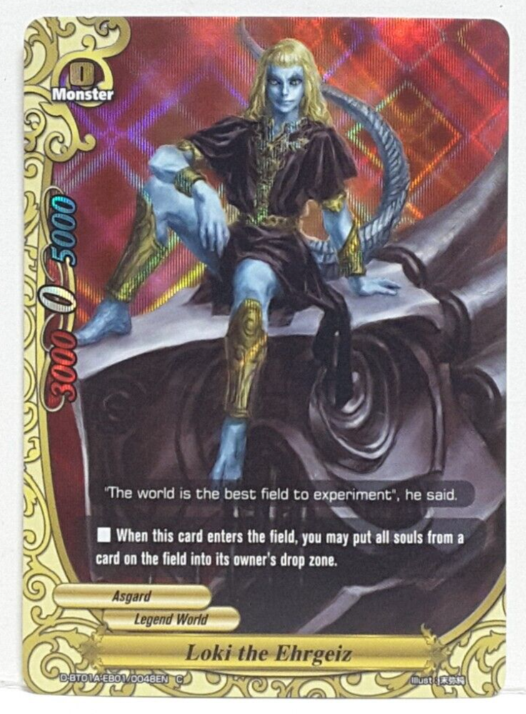 Bushiroad Future Card Buddyfight Loki the Ehrgeiz D-BT01A-EB01