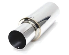 BLOX Racing BXEX‑00106 60.5 mm N1 Straight‑Tip Street Muffler Universal