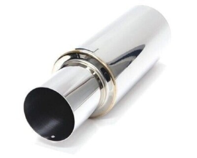 BLOX Racing BXEX 00106 60.5 mm N1 Straight Tip Street Muffler Universal