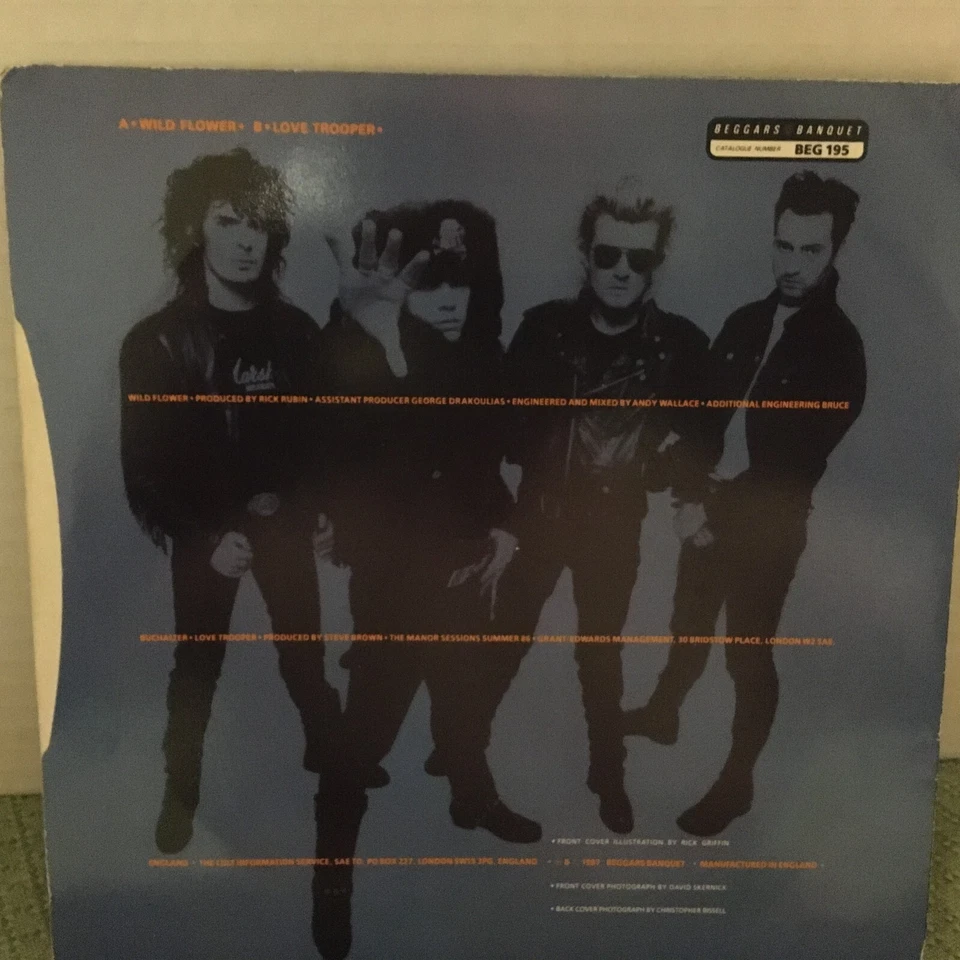 The Cult – Wild Flower 7" single vinyl record + picture sleeve 1987 Foto 2 de 4