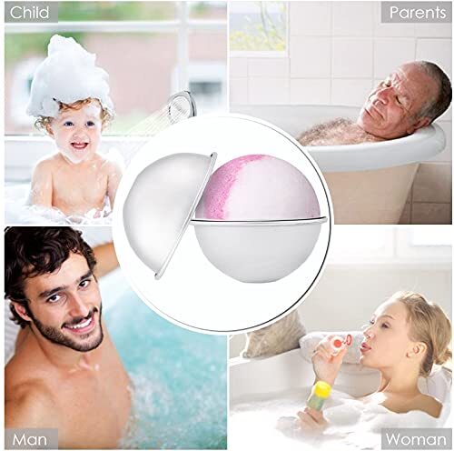 8 Pack 3.15 Inch Bath Bomb Mold Kit for Crafting DIY Making Supplies - Picture 7 of 7