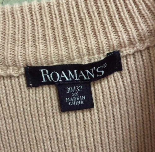 Roamans Pink Ribbed Sweater With Bell Sleeves Size 30 - Picture 4 of 5