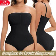 Strapless Women Bodysuit Shapewear Body Shaper Top Tight Tummy Control Tank Vest