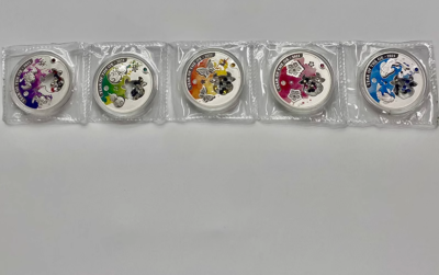 中国100元 2021 China 5x25g (total 125g) Silver Medals Set - New Lunar