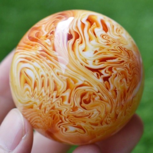 50 mm Arte Natural Bola de Cera de Abejas Masaje Esfera de Cristal Curación para Fitness - Imagen 2 de 5