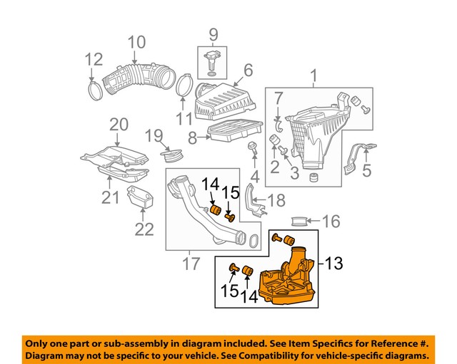 Honda OEM 0812 Accord Air Intakeresonator 17230R40A00 for sale online