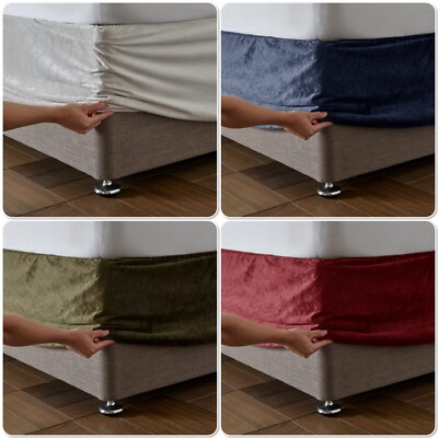 Catherine Lansfield Kingsley Matt Samt Sofa Sockel Wickel elastisch 4 Farben