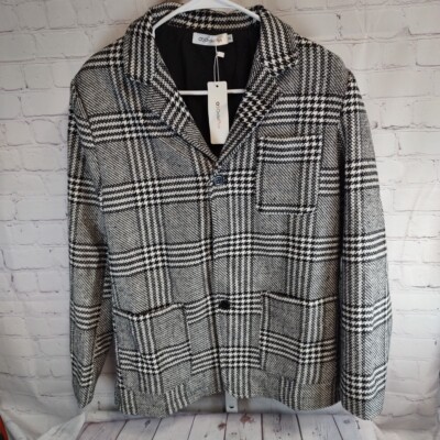 OrderPlus Houndstooths Jacket Black & White Size M NWT