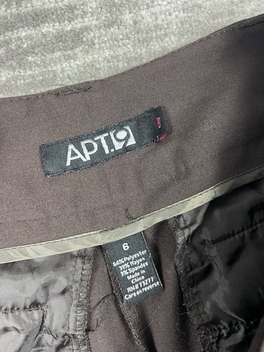 Apt 9 Pants Womens 6 Brown Wide Leg Dress Polyester Blend Career - Picture 10 of 11