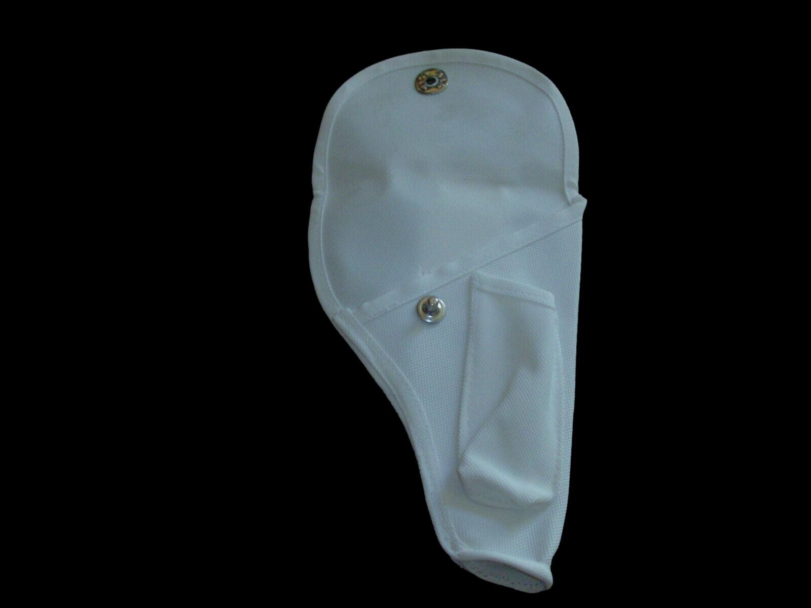 ITALIAN MILITARY POLICE PARADE WHITE BELT HOLSTER WITH CLIP POUCH NYLON