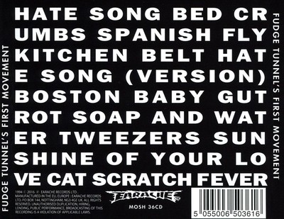 FUDGE TUNNEL HATE SONGS IN E MINOR NEW CD