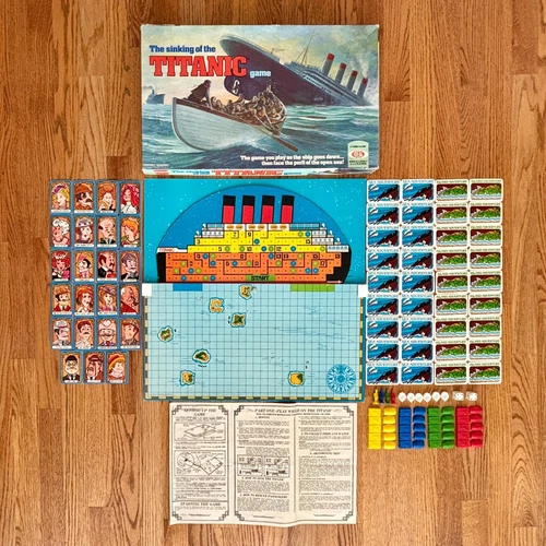 Ideal Toy Corp 1976 The Sinking of the Titanic Board Game - Missing 1 Card