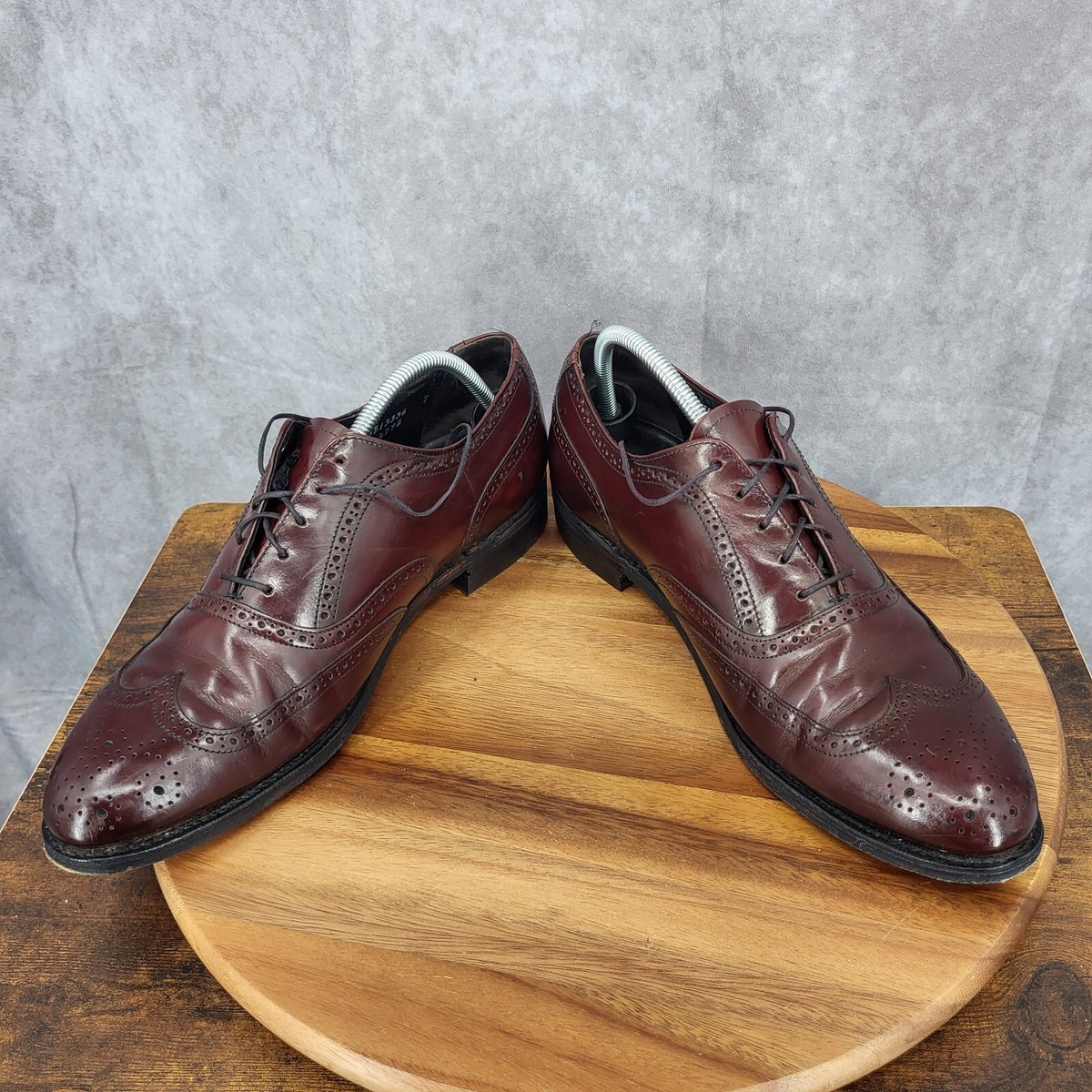 Stafford Men\'s Burgundy Leather Oxfords Stafford Oxford Shoes Mens 11.5 D Burgundy Comfort Plus  main image 2