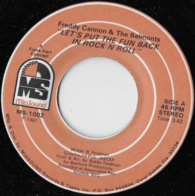 Let's Put The Fun Back In Rock N Roll/Your Mama Ain't Always Right/Freddy Cannon