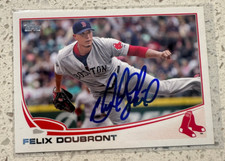 Felix Doubront Autograph Rare Boston Red Sox