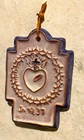 Gospel of John 19:37, Crucifiction hand made, glazed plaque 4 1/2 x 3 1/4 — photo 2