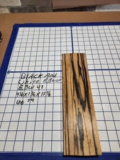 Black and White Ebony  Wood turning  blank  4 1/4"x 1 3/4"x  15 3/8 " EBW41