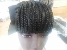 Black Hairnets Cap Cornrow Wig for Making Crochet Cap Weave Braid Mesh Hair Net