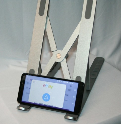 Support pour ordinateur portable en aluminium hauteur réglable design durable 11-17,3 pouces support de bureau - Photo 5/8