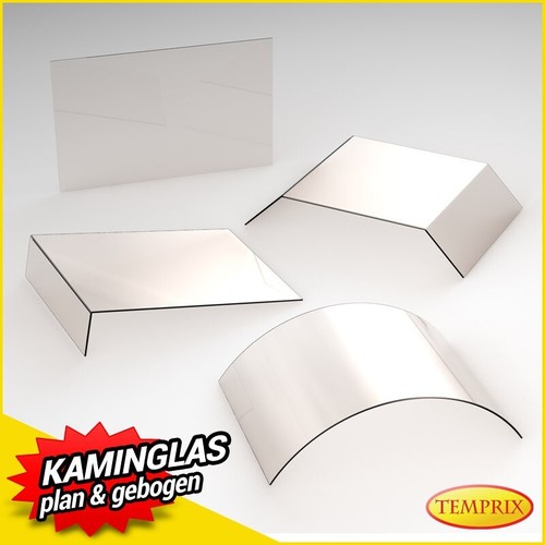 Kaminglas für Kago Ofenmodell Gebogene Kaminscheibe Sichtscheibe für Kaminofen - Bild 11 von 44