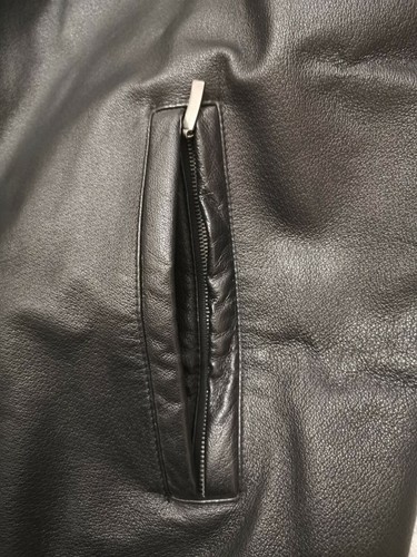 Herren schwarz Lederjacke Gr. 54 - Bild 5 von 6
