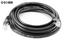 Intellinet 14ft CAT5E UTP Ethernet RJ45 Câble d'attelage, noir