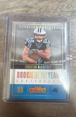 2017 Contenders - Rookie of the Year Contenders Christian McCaffrey Gold /99 