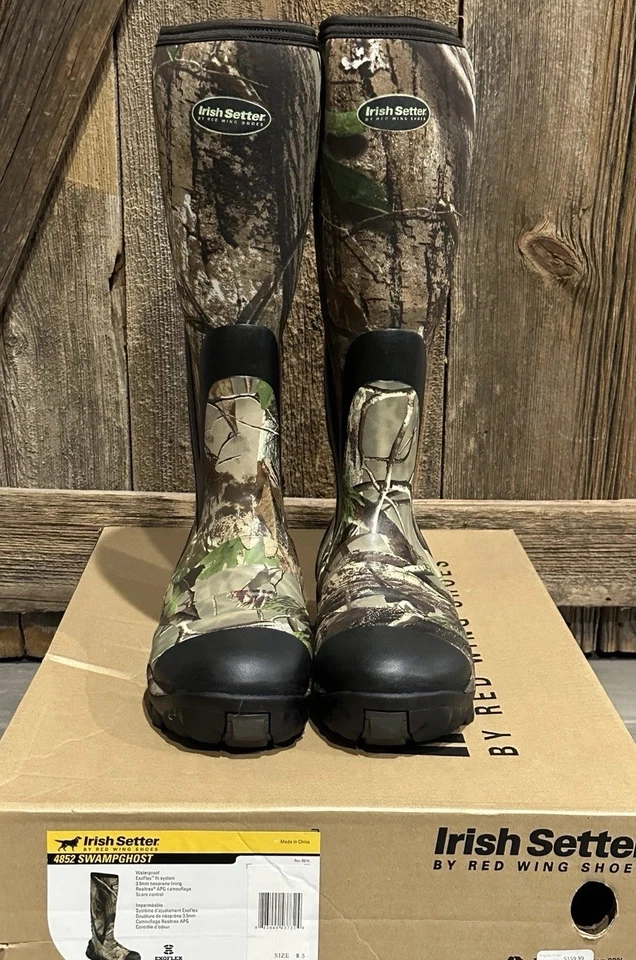 Red Wing Irish Setter ExoFlex 4852 Waterproof Hunting Boots Women’s Sz 8.5 Camo - Image 2 of 4