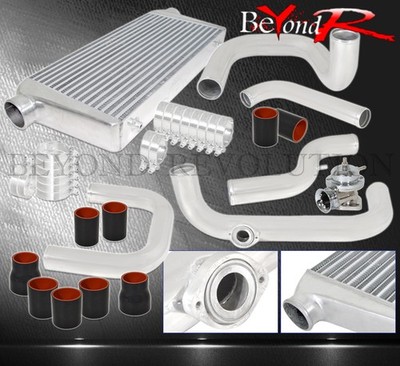 For 90-93 Integra 2.5'' Piping Kit 31''X11.5''X 3.0'' Aluminum Intercooler Fmic+Bov