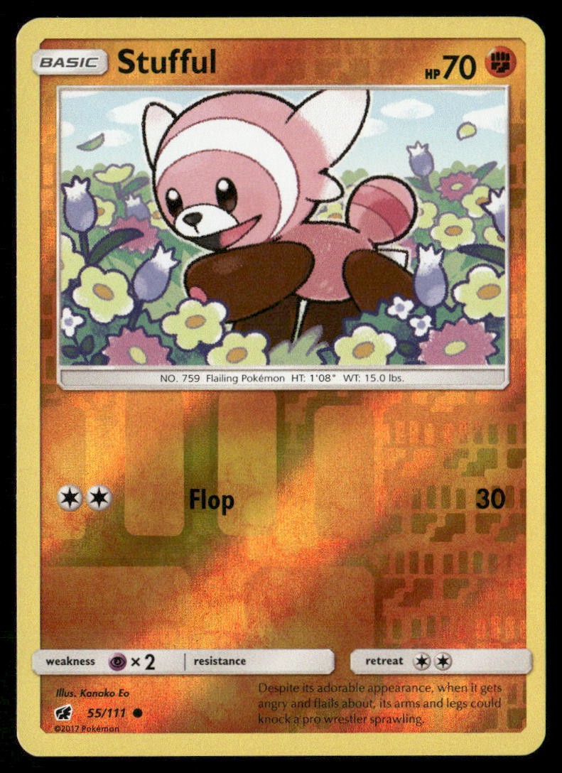 Stufful Crimson Invasion 55/111 Common Reverse Holo Pokemon Near Mint