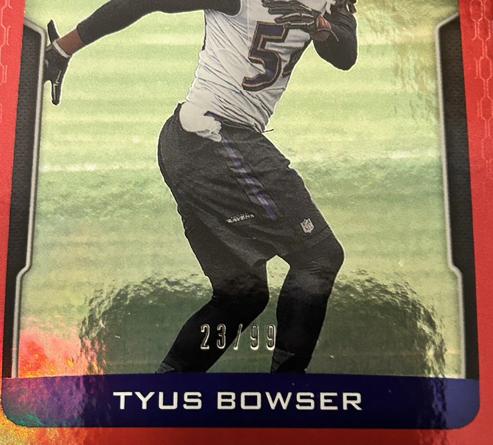 2017 Certified Football Red Tyus Bowser RC 23/99 #181 - Image 3 of 3