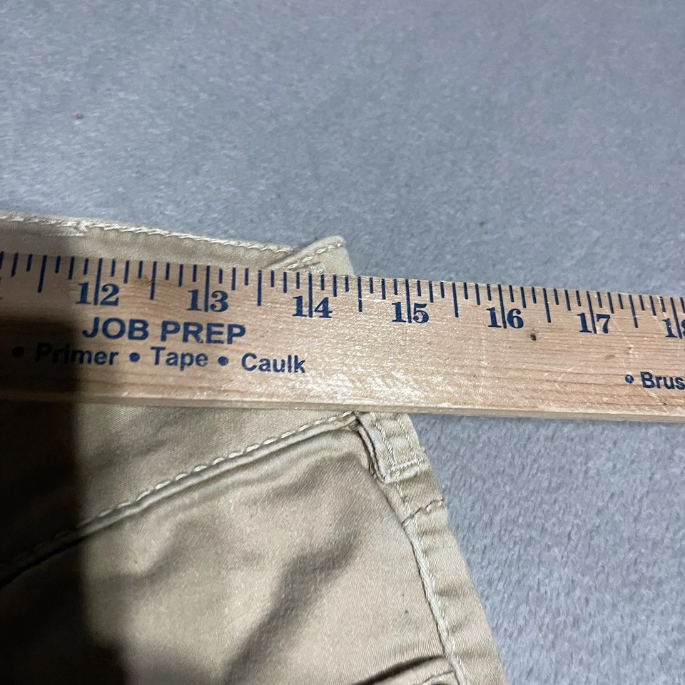 Pantalones de mezclilla plateados Y2K Suki Capri para mujer 30 color caqui tostado mezcla de algodón preppy Foto 3 de 4