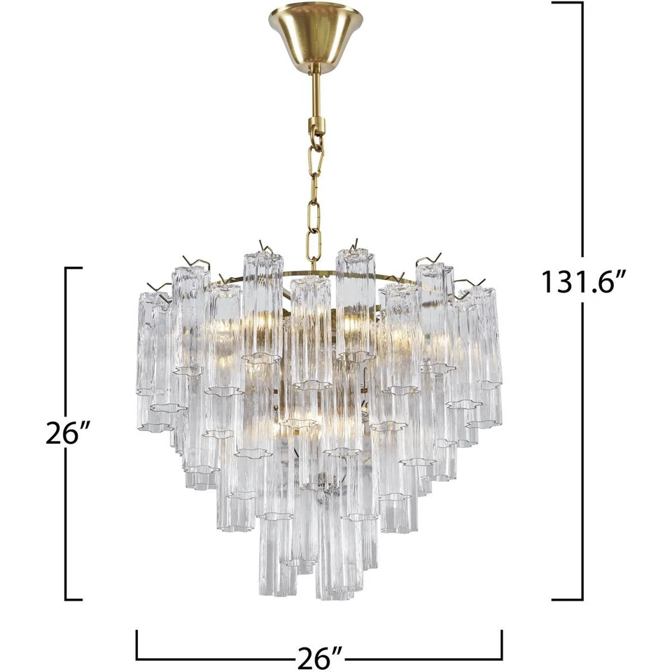 Lámpara de araña Artcraft Lighting AC12101BR Sophia de latón Foto 3 de 3