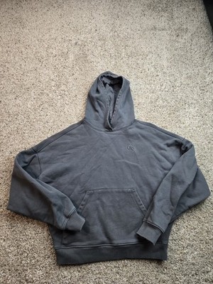 Oner Active Hoodie Womens Small Gray Pullover Oversized Cropped Long Sleeve