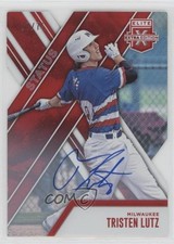 2017 Panini Elite Extra Edition Status Red Die-Cut /75 Tristen Lutz #34 Auto 4a7