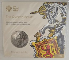2017 Queen's Beast The Unicorn of Scotland &pound;5 Five Pound Coin BUNC - See desc