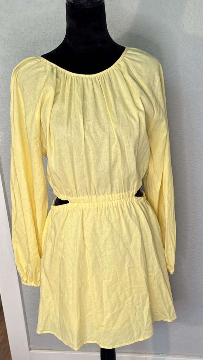 yellow and brown dress Kilentar Ninu Yellow Mini Dress – KÍLÉNTÁR main image 1